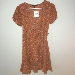 floral wrap dress